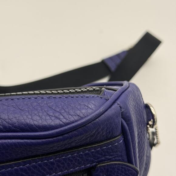 Coach Vale Belt Bag Womens Pebbled Leather Crossbody Fanny Pack Adjustable Grape - Picture 13 of 16